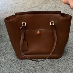 Ralph Lauren Leather  Brown Tote